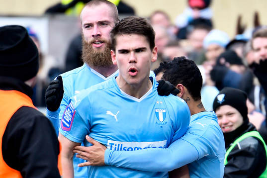 Malmö FFs Jo Inge Berget och Yoshimar Yotún