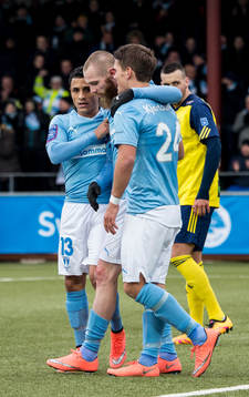 Malmö FFs Jo Inge Berget, Yoshimar Yotún och Vidar Örn
