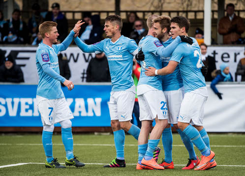 Malmö FFs Anders Christiansen, Markus Rosenberg, Jo Inge
