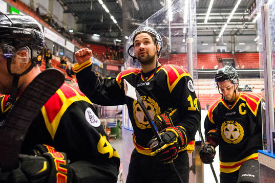 Brynäs Johan Alcén jublar