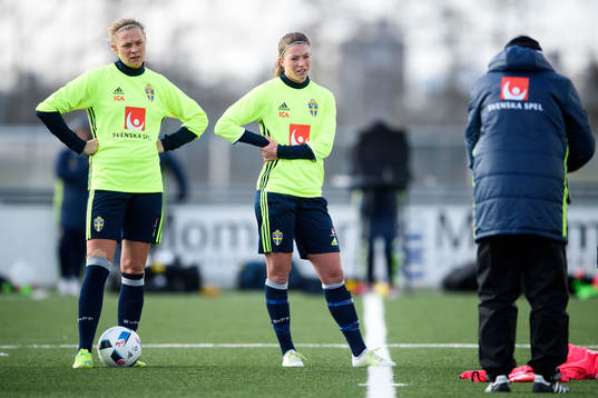 Sveriges Fridolina Rolfö och Pauline Hammarlund