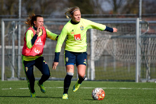 Sveriges Jessica Samuelsson och Fridolina Rolfö