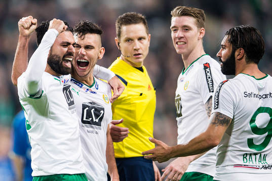 Hammarbys Imad Khalili och Alexssander Medeiros de Azeredo
