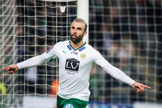 Hammarbys Kennedy Bakircioglu gör 2-2 på straff och jublar
