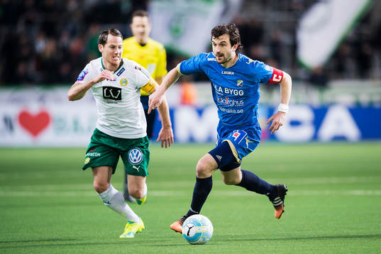 Hammarbys Johan Persson och Ljungskiles Niclas Holgersson