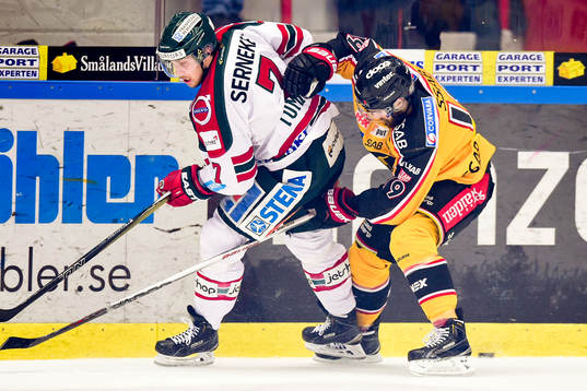 Frölundas Henrik Tömmernes och Luleås Jacob Lagace