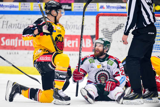 Luleås Ilari Melart och Frölundas Robin Figren