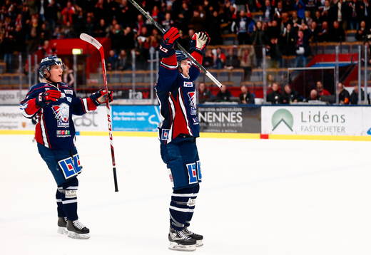 Linköpings Andrew Gordon och Gustav Forsling jublar
