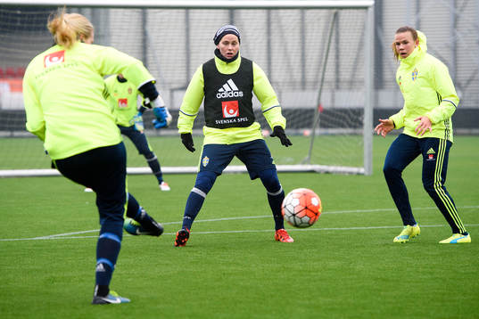 Sveriges Lisa Dahlkvist och Jessica Samuelsson