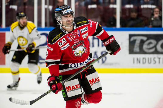 Malmö Redhawks Kent McDonell har ont