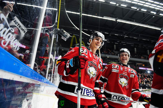 Malmö Redhawks Henrik Hetta jublar