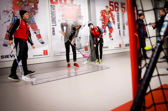 Tema idrottens dag där ungdomar testar innebandy