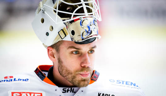 Karlskronas målvakt Tim Sandberg gör sin första matchen