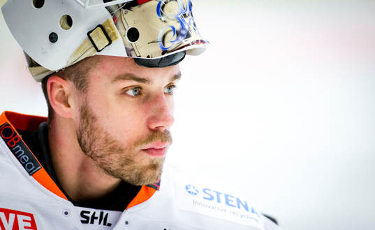 Karlskronas målvakt Tim Sandberg gör sin första matchen