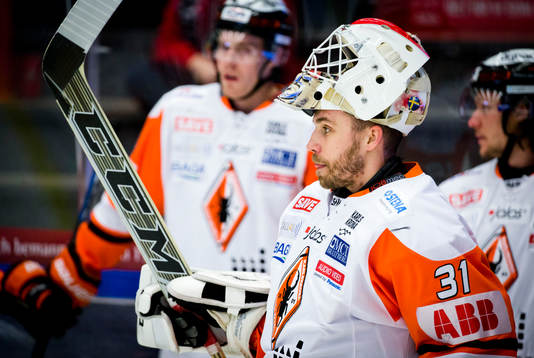 Karlskronas målvakt Tim Sandberg gör sin första matchen