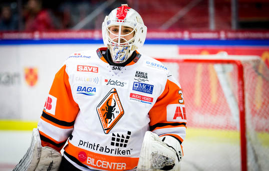 Karlskronas målvakt Tim Sandberg gör sin första matchen