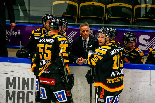Skellefteås tränare Hans Wallson, Alexander Urbom  och