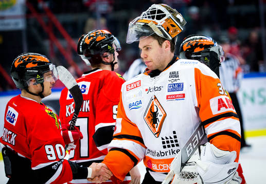 Karlskronas målvakt Linus Fernström