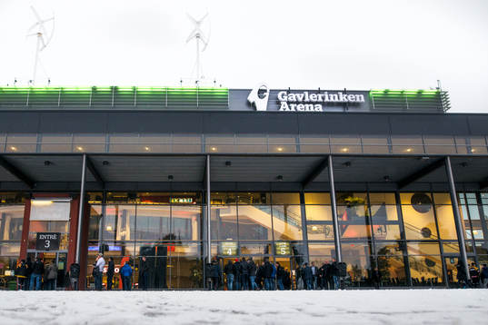 Entrén till Gavlerinken Arena före ishockeymatchen i SHL