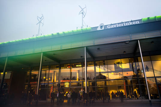 Entrén till Gavlerinken Arena före ishockeymatchen i SHL