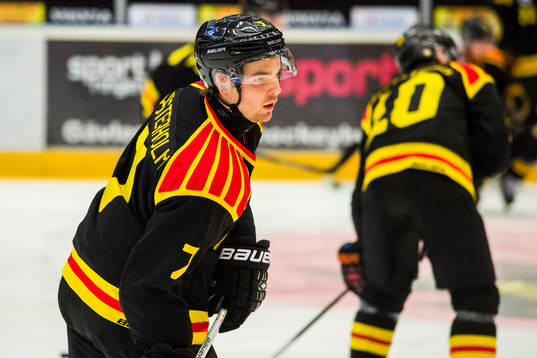Brynäs Ponthus Westerholm före ishockeymatchen i SHL