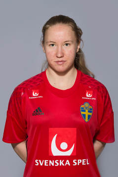 Jenny Lindell som spelar i F16 landslaget