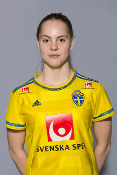 Agnes Nyberg som spelar i F16 landslaget