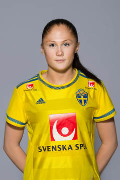 Frida Johansson som spelar i F16 landslaget