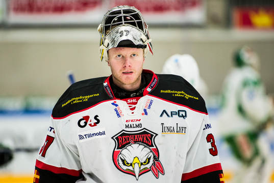 Malmö Redhawks målvakt Jonas Gunnarsson