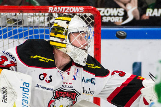 Malmö Redhawks målvakt Jonas Gunnarsson