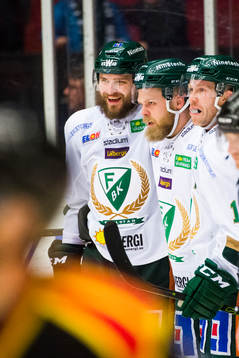 Färjestads Mikael Wikstrand, Antti Tyrväinen och Linus