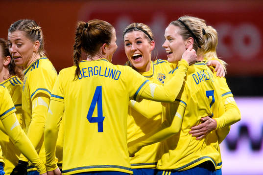 Sveriges Emma Berglund, Olivia Schough och Lisa Dahlkvist