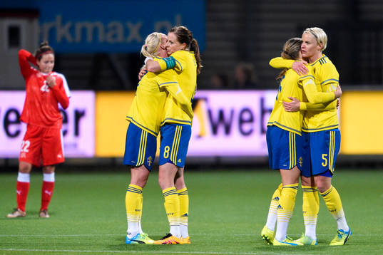 Sveriges Caroline Seger, Lotta Schelin, Magdalena Ericsson