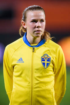 Sveriges Jessica Samuelsson vid lineup