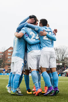 Malmö FFs spelare jublar