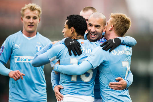 Malmö FFs spelare jublar