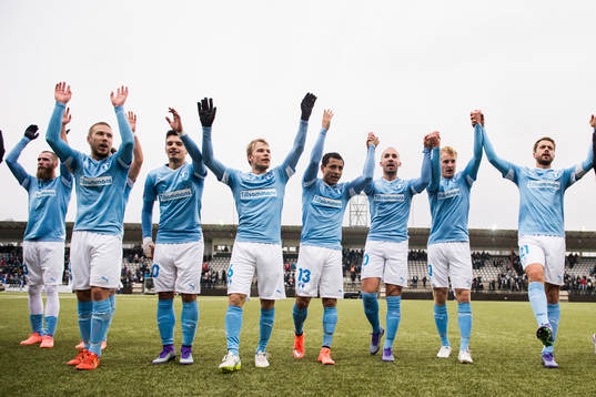 Malmö FFs spelare jublar