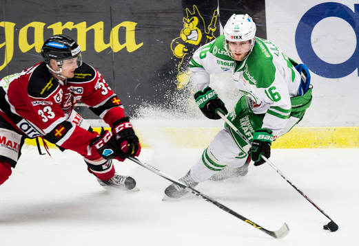 Malmö Redhawks Oliver Bohm och Rögles Christopher