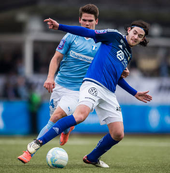 Malmö FFs Vidar Örn Kjartansson och Sundsvalls Robin