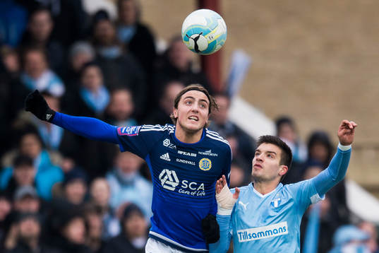 Sundsvalls Dennis Olsson och Malmö FFs Vladimir Rodic