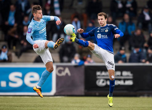 Malmö FFs Markus Rosenberg och Sundsvalls Lars Christian