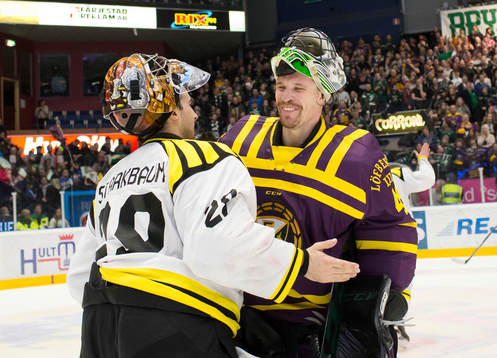 Brynäs målvakt Bernhard Starkbaum  och Färjestads