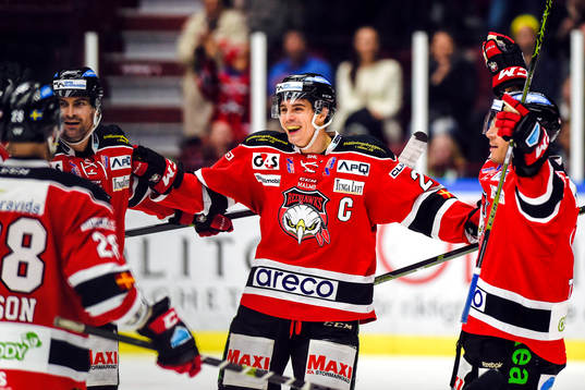 Malmö Redhawks Henrik Hetta jublar