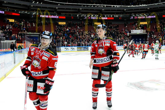 Malmö Redhawks Nicklas Jadeland och Fredrik Händemark