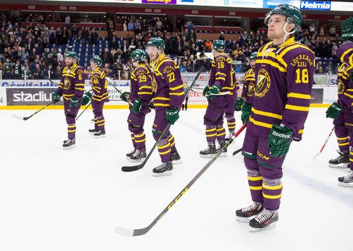 Färjestads spelare jublar