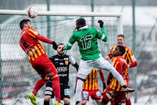 under fotbollsmatchen i Svenska Cupen mellan Ljungskile och