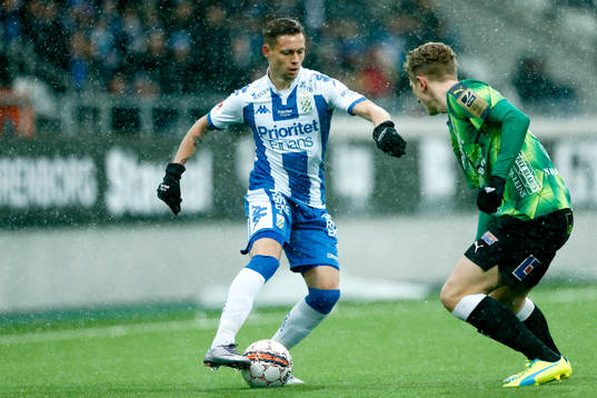 IFK Göteborgs Jakob Ankersen och Halmstads Andreas