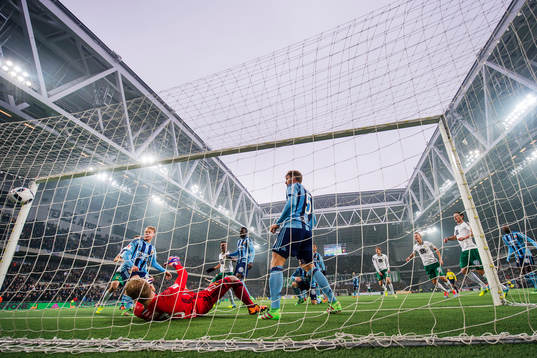 Hammarbys Alexssander Medeiros de Azeredo gör 1-1 bakom