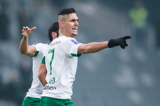 Hammarbys Alexssander Medeiros de Azeredo och Stefan Batan