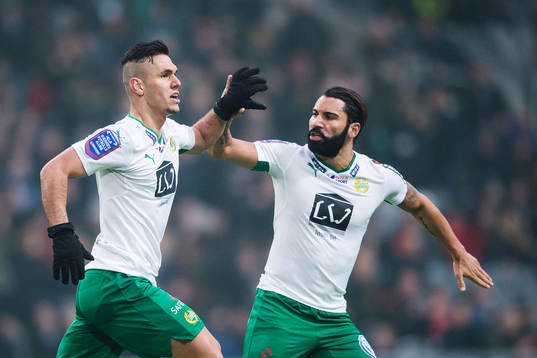 Hammarbys Alexssander Medeiros de Azeredo och Stefan Batan